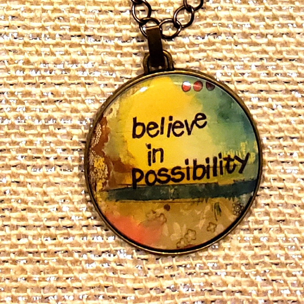 Inspirational necklace still in package